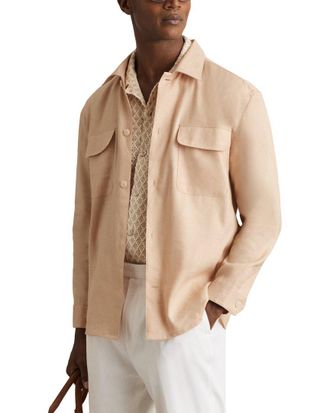 Reiss Eze Linen Twin Pocket Shirt
