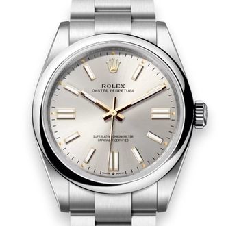 Rolex Oyster Perpetual Automatic Chronometer Silver Dial Mens Watch M134300-0001