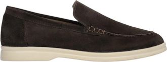 Estro & Luminara Italiaanse Velours Loafers - Dames - Loafers - Bruin - 36 EU - Leer - Schoenen