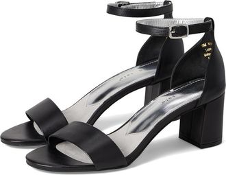 David Tate Timeless Sandals Womens WW Black Leather Block Heel VER028