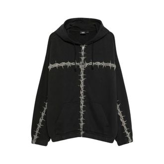 Vans Hoodies & sweatvesten, Heren, Zwart, S, Katoen, Act Of Disagreement T Zipped Hoodie