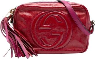 Gucci Pre-owned Soho Disco - Dames - Vintage Schoudertas - Roze - ONE Size - Leer - Vintage
