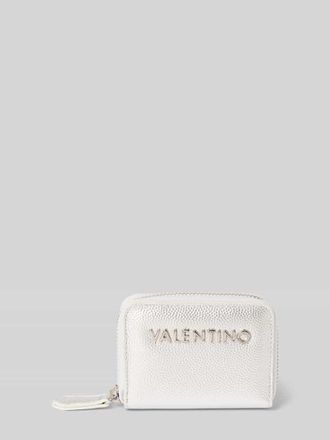 Valentino Handbags Portemonnaie mit Label-Applikation Modell DIVINA in Silber, Gr&ouml;&szlig;e 1