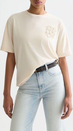 Scotch & Soda Washed Artwork Graphic Cotton T-Shirt in Eggnog at Nordstrom, Size X-Large