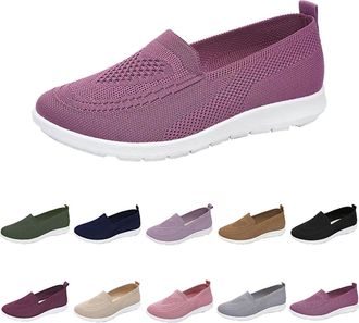 Generic Womens Trainers, Hands-Free Slip-On Without Laces, Running Shoes, Mesh, Breathable, Outdoor & Walking Shoes with Memory Foam, Lightweight, Soft Sole, 