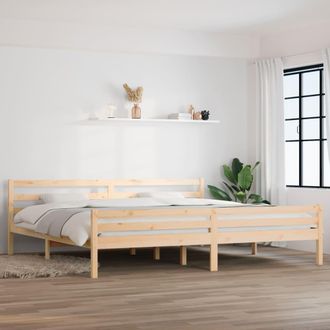 vidaXL Estructura De Cama Sin Colch&oacute;n Madera Maciza 200x200 Cm Vidaxl