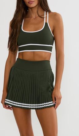 Beach Riot Anari Colorblocked Sports Bra in Shaded Spruce at Nordstrom, Size X-Large