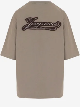 Jacquemus Cotton Logo Appliqu&eacute; T-Shirt - Beige