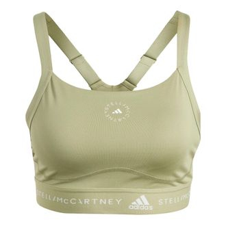adidas (WMNS) adidas Logo Truepurpose Medium Support Bra Green HR2223