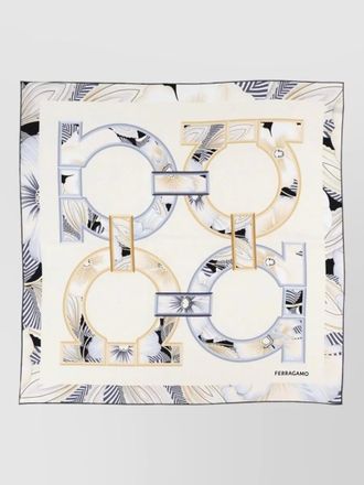 Ferragamo lightweight floral square scarf design