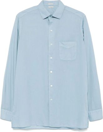 Massimo Alba Camicia Bowles - Blu