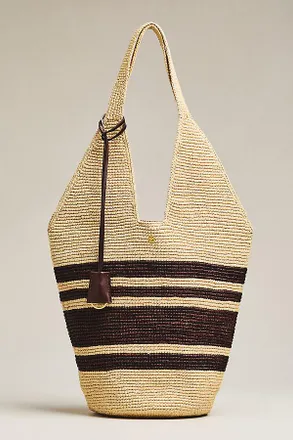 Anine Bing Leah Striped Hobo Bag