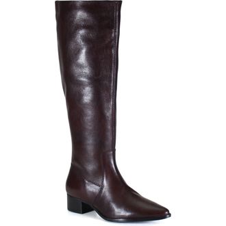 Diba DIG ITAL Leather Sleek Tall Boot in Deep Cherry at Nordstrom, Size 6.5