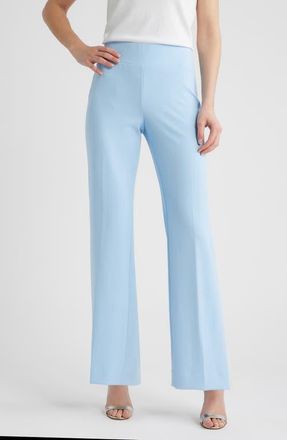 Anne Klein High Waist Pull On Wide Leg Pants in Lakeshore at Nordstrom, Size Medium