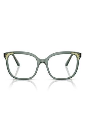 Swarovski 54mm Butterfly Optical Glasses in Transparent Green/Demo Lens at Nordstrom