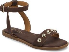Journee Collection Primrose Studded Sandal in Chocolate Nubuck at Nordstrom Rack, Size 8.5