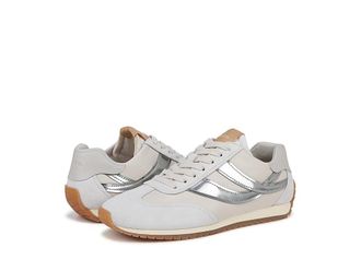 Vince Oasis Runner Lace-Up Sneakers Womens Shoes White/Silver : 9.5 M, Leather