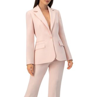 Ivonne Single-Button Classic Blazer in Dusty Pink at Nordstrom, Size 4