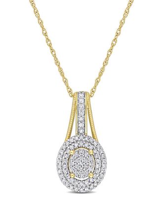 Rina Limor 10K 0.25 Ct. Tw. Diamond Pendant Necklace