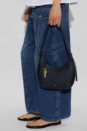 Furla Goccia Small Shoulder Bag, Womens, Navy Blue