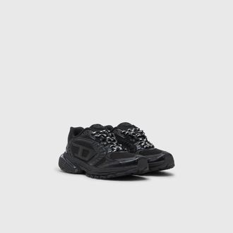 Diesel S-Pro-V-Dense-Monochrome mesh sneakers with Oval D logo - Sneakers - Woman - Black