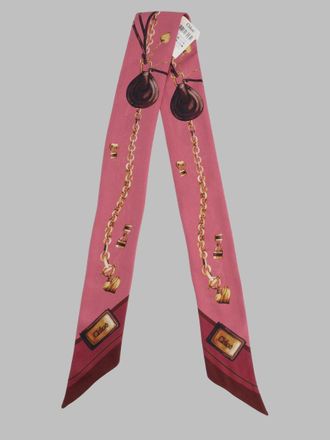 Chlo&eacute; Womens Silk Twilly Paddington Pink Scarf Scarfs