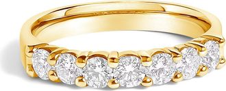 House of Brilliance 14K Gold 3/4 Ctw Diamond 7 Stone Band Ring in Yellow Gold at Nordstrom, Size 8.5