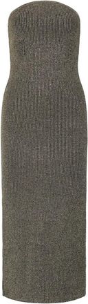 Khaite Aansluitende jurk met lurex details - Dames - Casual kleedjes - Grijs - L - Kleedjes