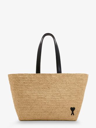 Ami Ami de coeur raffia shoulder bag - AMI PARIS - gender_Woman