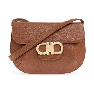 Ferragamo Cross Body Bags, female, Brown, Size: ONE SIZE Lizzy Crossbody Bag