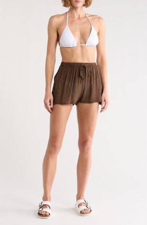 Elan Cover-Up Shorts in Chocolate at Nordstrom Rack, Size X-Small