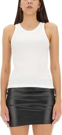 Helmut Lang White Knitted Round Neck Top