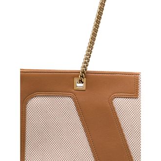 Valentino Garavani VLogo Signature Canvas Shoulder Bag - Brown