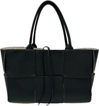 Bottega Veneta Pre-owned Vintage Tote Bag - Dames - Vintage Shopper - Zwart - ONE Size - Leer - Vintage