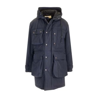 Dries Van Noten Roos Parka Coat - male - Dries Van Noten - Parkas - Blue - L - Coats