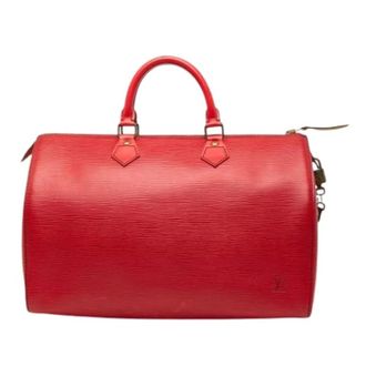 Louis Vuitton Pre-owned Speedy 35 - Dames - Pre-owned - Rood - Maat: ONE Size Leer