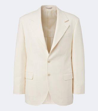 Brunello Cucinelli Herringbone wool and cotton blazer