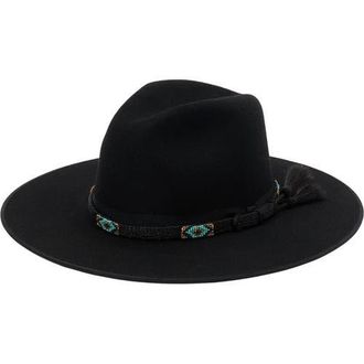 Stetson Helix Straw Hat in Black at Nordstrom, Size X-Large