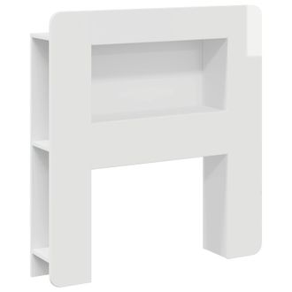 vidaXL Cabecero Con Armario Brillante Madera De Ingenier&iacute;a Vidaxl