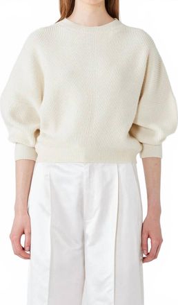 SA SU PHI Mina Bat Wing Sweater In Ivory