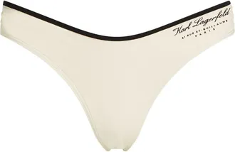 Karl Lagerfeld Hotel Karl bikini bottoms - women - Elastane/Polyamide - M - White