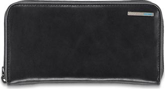 Piquadro Zip-around womens wallet with four dividers - Dames - Portefeuilles - Zwart - ONE Size - Accessoires