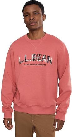L.L.Bean Essential Logo Crewneck Sweatshirt Mens Regular Mens Sweatshirt Sienna Brick Logo : 2XL, Cotton/Polyester