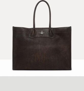 Vivienne Westwood Troy Tote Leather Dark-brown