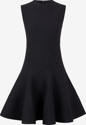 Alaia &Auml;rmelloses Rippstrick-Minikleid Patineuse