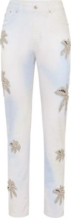 Philipp Plein Boyfriend Aloha Plein - Dames - Slim Fit Jeans - Blauw - W25 - Katoen - Jeans
