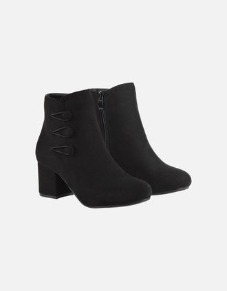 XY London Womens XY London Womens/Ladies Ruth Button Ankle Boots - Black - Size: 3