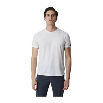 Roberto Ricci Design T-Shirts, male, White, XL, Crepe Shirt for Stylish Look