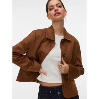 Vero Moda Su&egrave;de jasje met zakken, polokraag