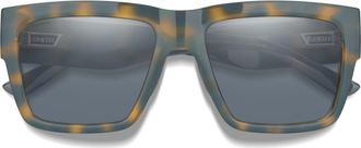 Smith Lineup 58mm ChromaPop Polarized Rectangular Sunglasses in Flint/Tarmac Tortoise /Slate at Nordstrom
